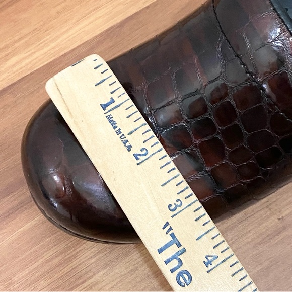 DANSKO Professional Clogs Brown Croc Patent Leather Nurse Shoes Size 38 7.5-8 US - Picture 13 of 16